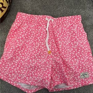Pink and White Men’s Swim Trunks